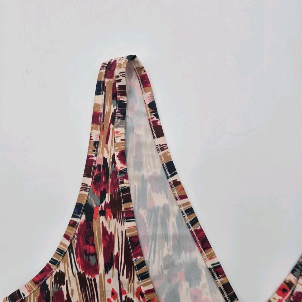 Anthropologie Bra Womens Small Medium Pink Beige Red Abstract Print - Picture 6 of 9